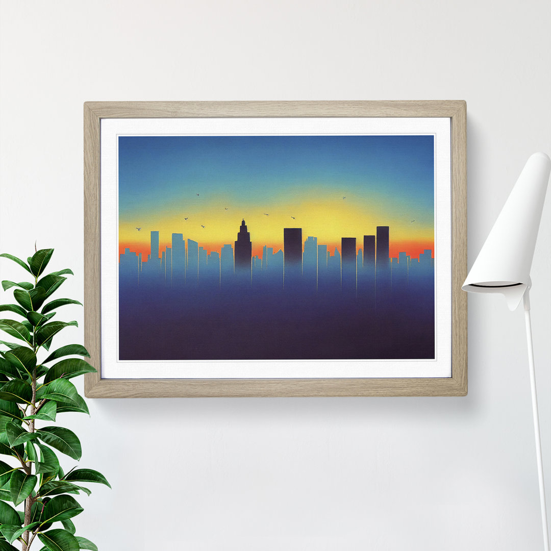 Exhilarating Skyscraper Skyline Abstract - Single Picture Frame Painting