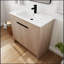 Meuble-lavabo sur pied simple 35,8 po avec plateau en céramique Priscella
