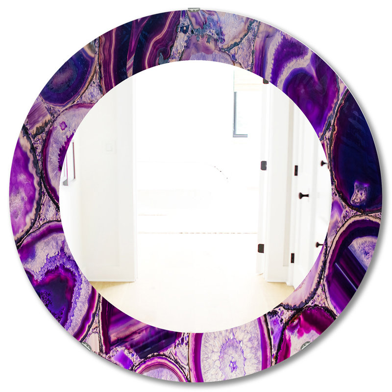 Miroir d'appoint Mid-Century, H 31,5 po x l po, Abstrait 2