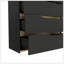 Commode hautbois, plateau supérieur, quatre tiroirs, finition wengé / chêne clair-2136613411