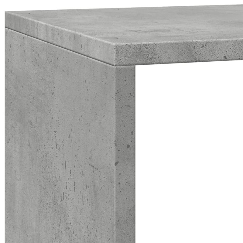 Saphronia Bookcase, (3 Shelves) 103.5cm H x 137.5cm W x 29cm D, Concrete Grey