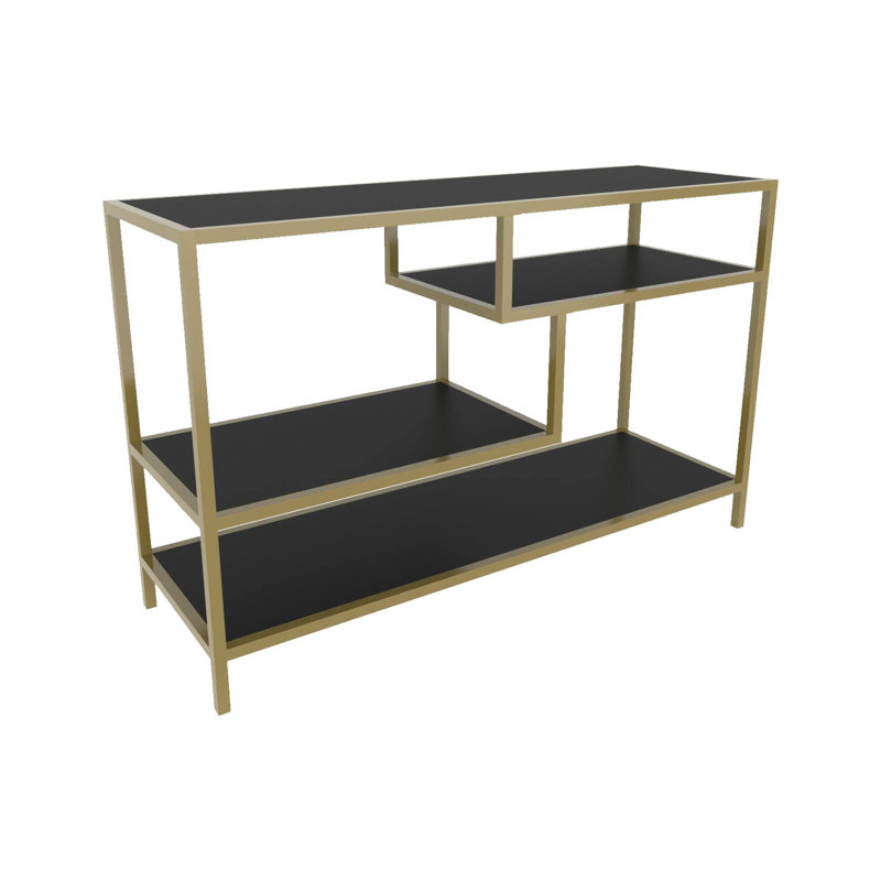 Abbondio Unfinished TV Stand for TVs up to 60", Gold/Anthracite