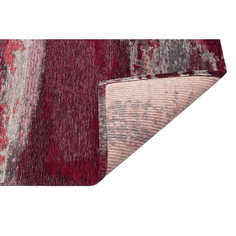 Tapis abstrait gris tissé à la machine Keeling, Tapis de couloir 2 pi 7 po x 9 pi 10 po