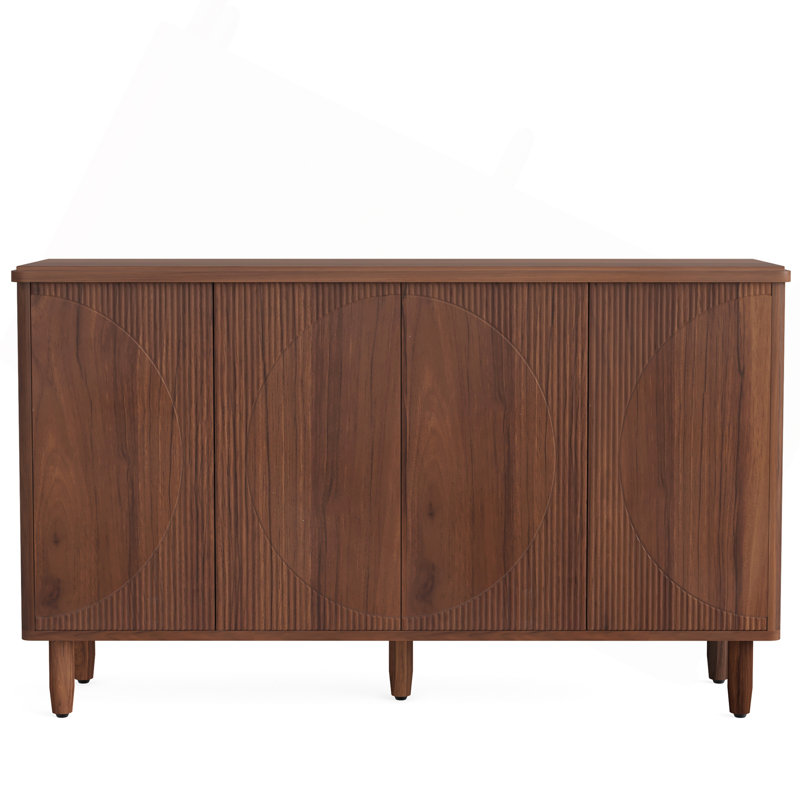 59.74" Modern Rustic Brown Buffet Sideboard Cabinet With Storage, Rustic Brown