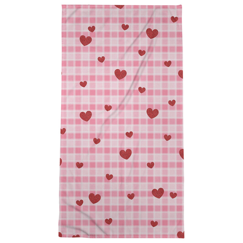 Bath Towel, Pink/Red, Poly/Cotton, Bath Towel