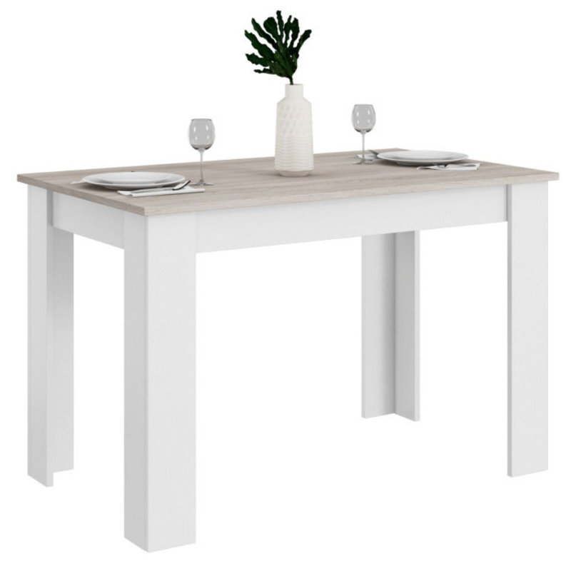 Keesler Rectangular Dining Table, Light Gray