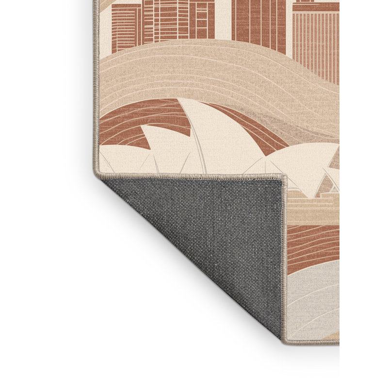 Tapis beige moelleux moelleux Défino, Rond 4 pi