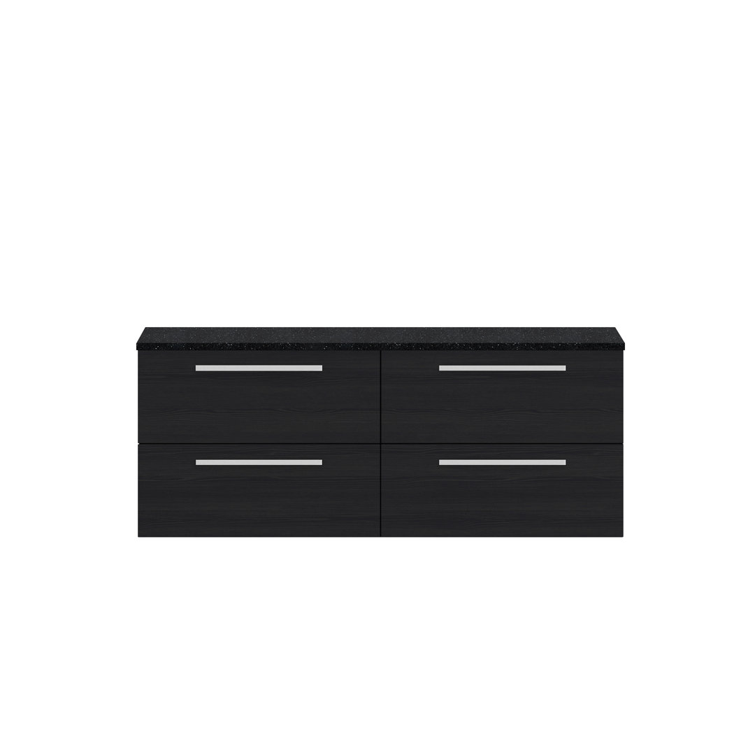 Quartet 144.1Cm Wall Mounted Double Bathroom Vanity Base Only