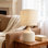 Mathel Cream Ceramic Table Lamp