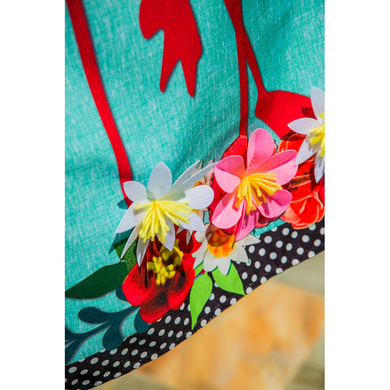 Polyester 44 x 28 po flamant rose 2 côtés drapeau maison