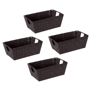 Seville Classics Handwoven Faux Wicker Storage Baskets Organizer Set, 4  Pack, Modern Gray - Bed Bath & Beyond - 36074700