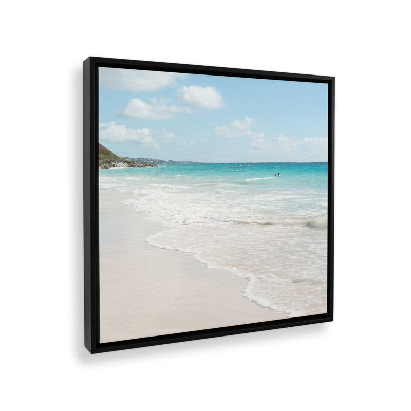 «Summer Swim» par Jocelyn Elizabeth, reproduction d'art, 30 W x 30 H, Black, Framed Canvas
