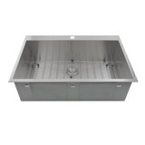 Pro Series 33'' L Stainless Steel Drop-In Single Basin Kitchen Sink