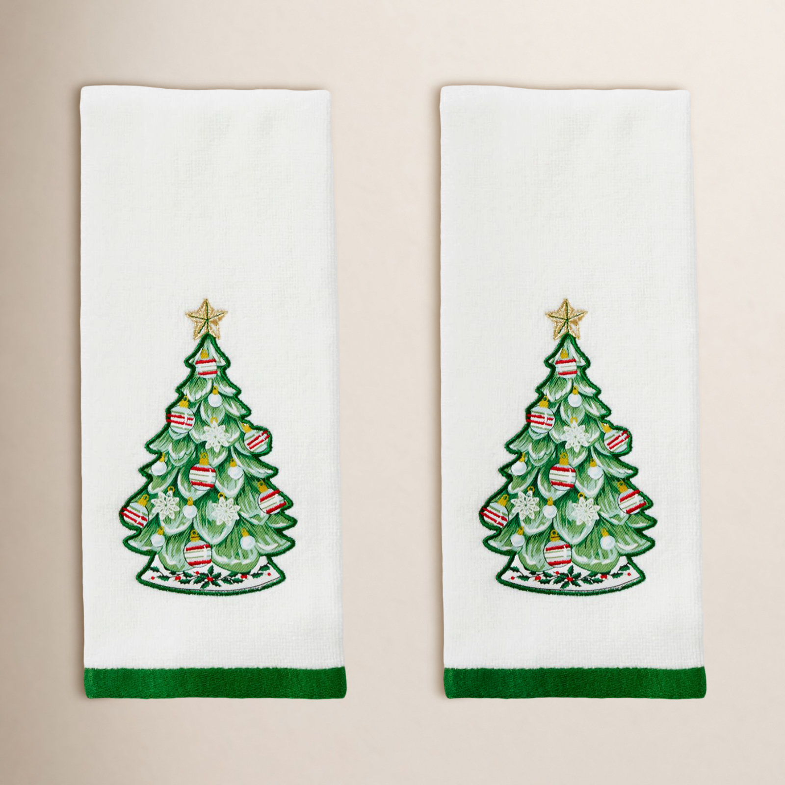 Advent Tree Kitchen Towels, Set of 2