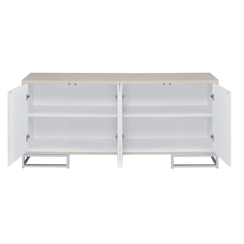 Console Liam Blue Marble Paint & Chrome