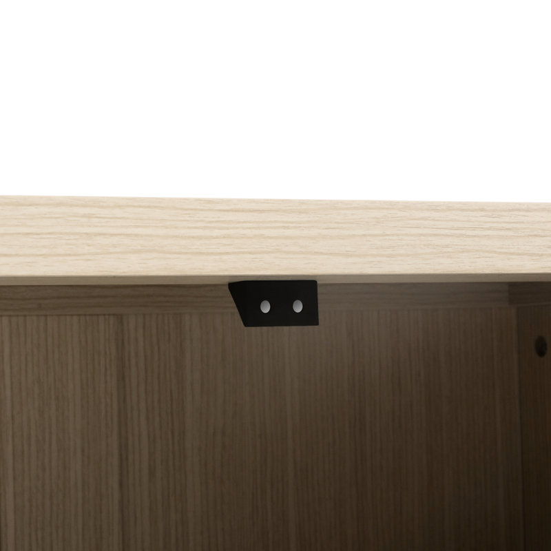 Sideboard Buffet Cabinet: 4 - Door Modern Storage with Adjustable Shelves for Living, Dining, Kitchen & Entryway