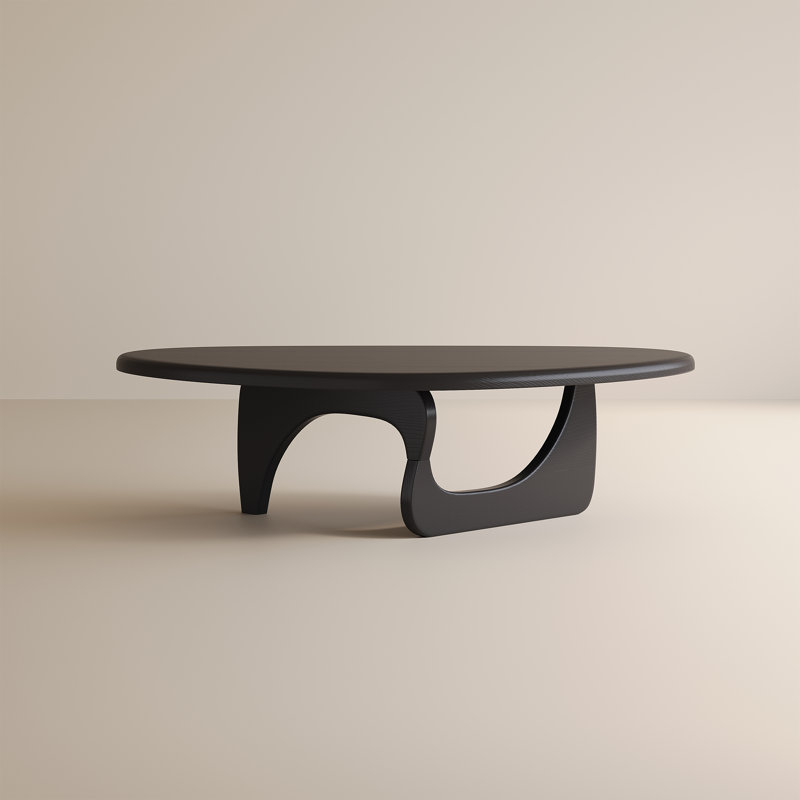 Table basse triangulaire moderne en bois, Natural Wood