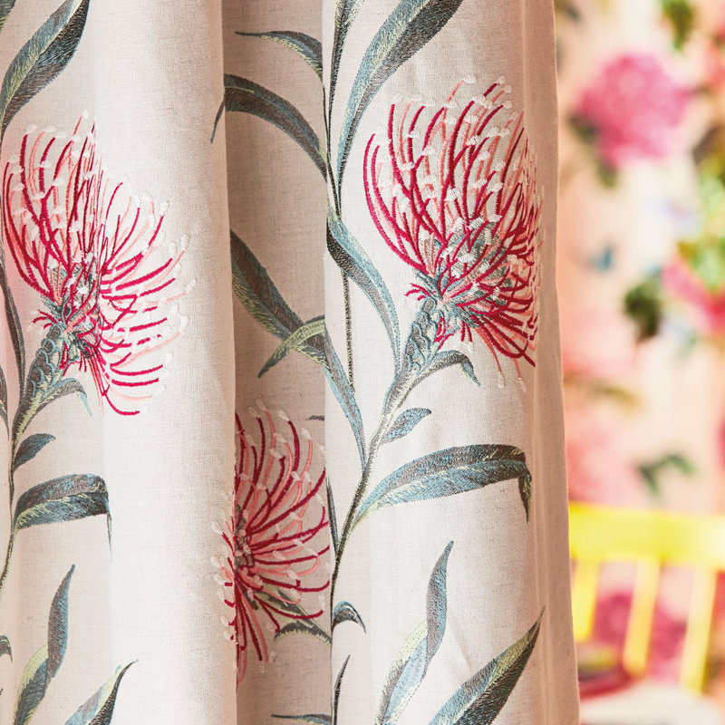 Catherinae Embroidery Fabric, Fuchsia/Pink