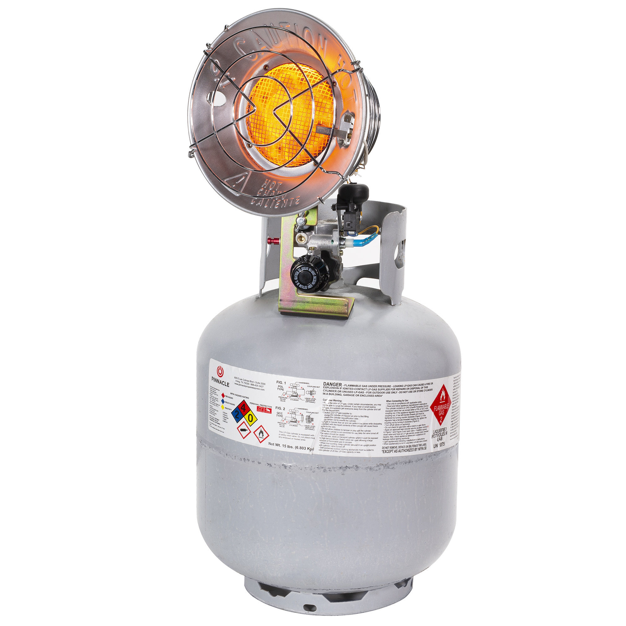 XtremepowerUS Portable Infrared Heater 15,000 BTU Propane Tank Top u0026  Reviews | Wayfair