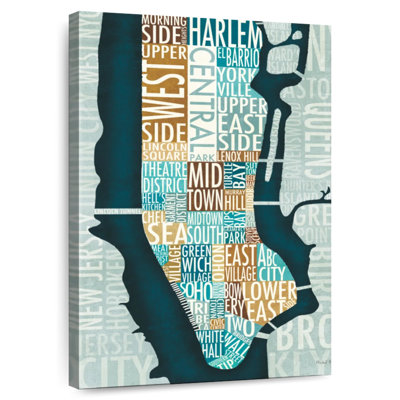 Carte Aliaz Manhattan bleu-brun