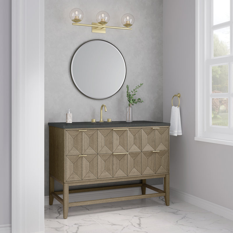 Emmeline 48'' W Single Vanity, Charcoal Soapstone, 8" Widespread