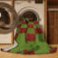 Tapis vert à carreaux lavable à la machine-1251202226