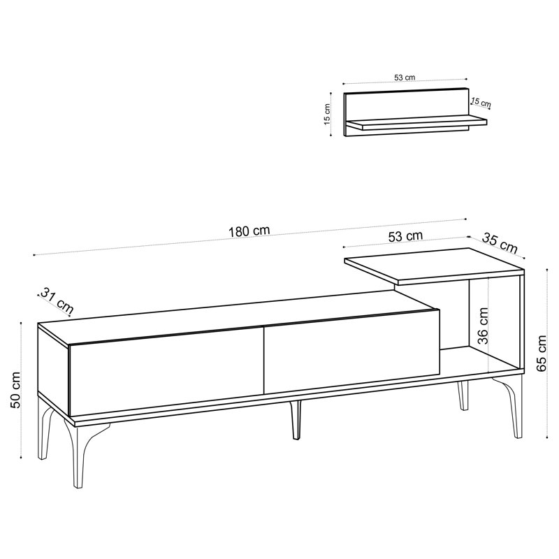 Guillaume TV Stand for TVs up to 50"