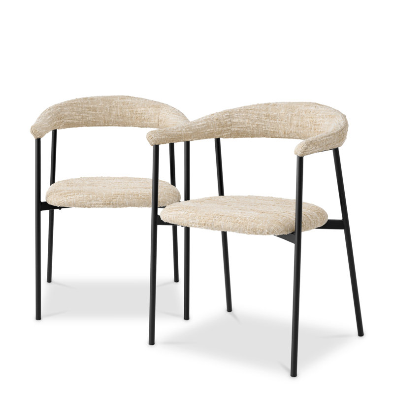 Julio Upholstered Arm Chair, Boucle Sonata Cream