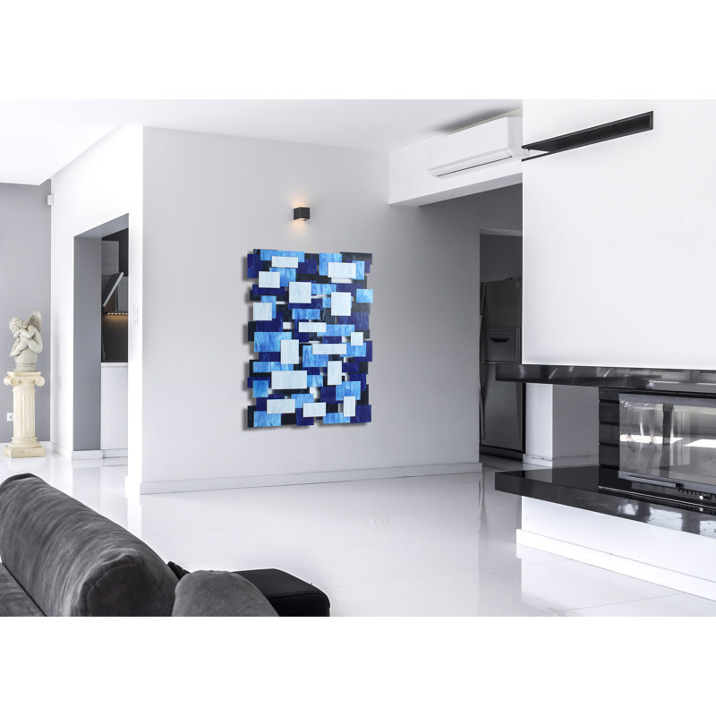 Jamming Glass And Metal Wall Sculpture