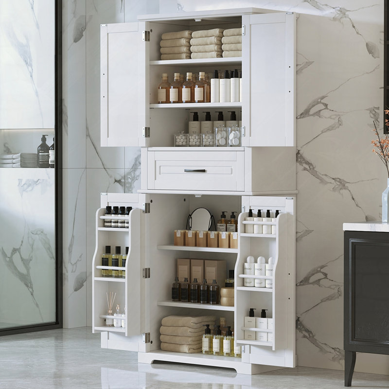 Armoire de salle de bain 30 "avec tablette réglable, Blanc