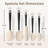 Silicone Spatula Set of 5,High Temperature Resistant, Food Grade Silicone, Dishwasher Safe, for Baking, Cooking (Beige Black)-136125304