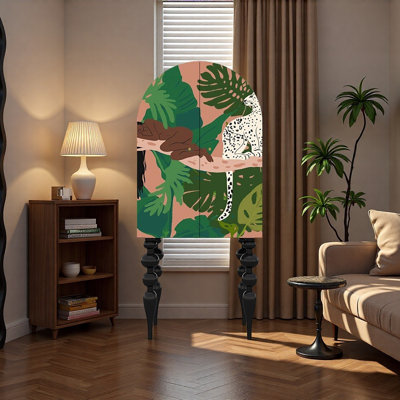Armoire de rangement murale style français en bois de pin