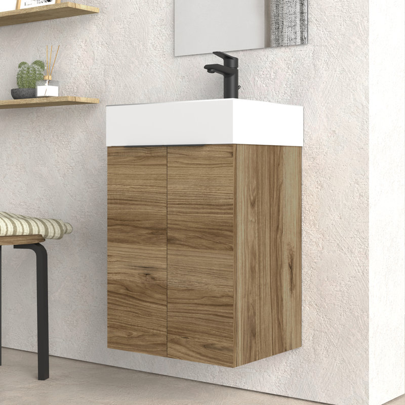 450mm Single Bathroom Vanity with Integrated Ceramic Basin