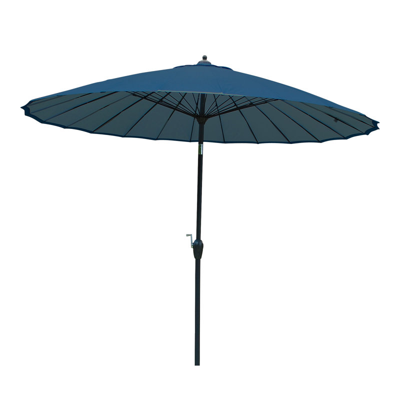 300cm Market Parasol, Navy Blue, Black