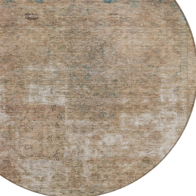 Tapis rond 8 po Taupe