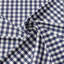 Ensemble de 2 panneaux de rideau à œillets en coton indigo / ivoire-109878637