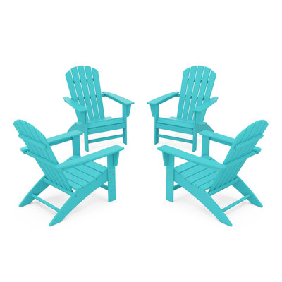 POLYWOOD Nautical Adirondack Conversation Set