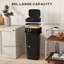  50L Sensor Bin, Stainless Steel Slim Kitchen Bin, Fingerprint-Proof-121857894