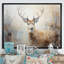 Minimalisme beige, portrait de cerf IV - impression sur toile encadrée de cerf-1636157417-1636157396
