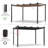 13 Ft. W x 10 Ft. D Metal Pergola with Canopy-88077795