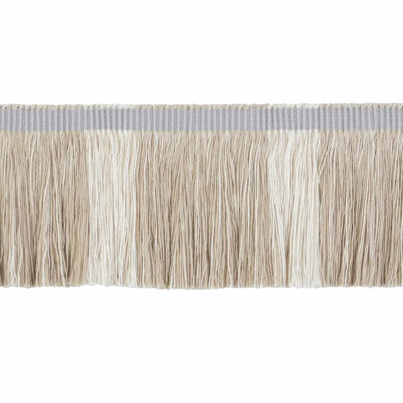 Schumacher x Stephanie Seal Brown Calcada Fringe, Brown/ Neutral
