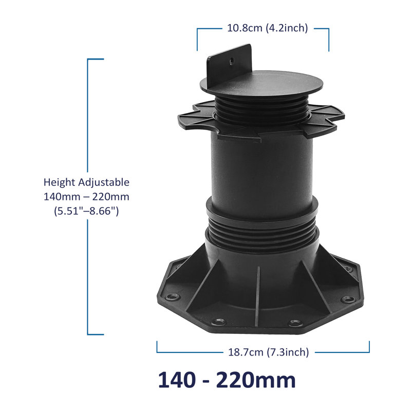 NICOMAN Adjustable Pedestals Riser For Joist 140-220mm | Wayfair.co.uk