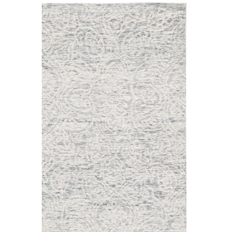 Tapis de couleur unie en coton et en laine touffeté à la main Kahoka, Tapis de couloir 2 pi 3 po x 10 pi