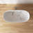 63" x 30" Freestanding Soild Surface Bathtub With Marble Pattern Hydrographics Technology tub