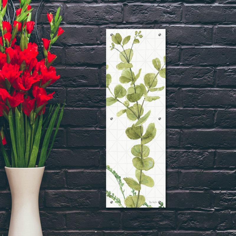 «Mixed Greens LX» par Lisa Audit, art mural en verre acrylique, H 36 po x l 12 po