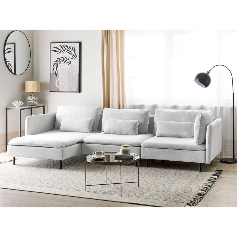 Raelie 3 Seater Corner Sofa , Right Hand Facing, Grey