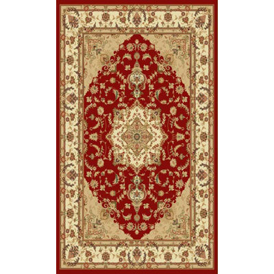 Perdido Oriental Area Rug in Burgundy