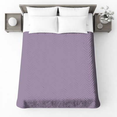 Solid Lavender Color Quilted Bedspread All Sizes