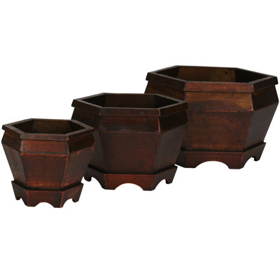 Aissata Wood Pot Planter