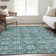 Premium Machine Washable Prisco Teal Rug